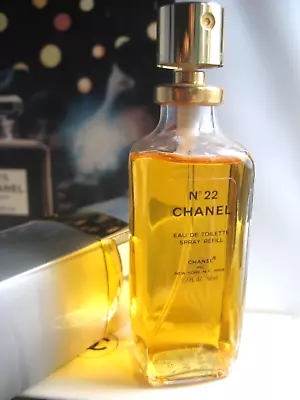 🎁90s 1.7 Oz EDT Spray Vintage Chanel No 22 W/No 19 Case Eau De Toilette Perfume • $179.95