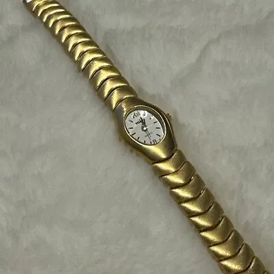 Visage Ladies Watch Gold Metal Finish Wristwatch New • $4.99
