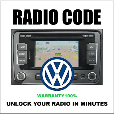 Radio Code Unlock Vw Rcd510 Codes Rcd310 Decode Rns310 315 41 Fast Service • $5.99
