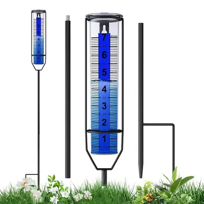 Rain Gauge Outdoor With Stake Rain Meter Rain Measuring Tool  Garden Lawn • £9.11