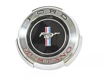 Scott Drake Fuel Gas Tank Cap Black / Chrome With Cable FOR 1965 Ford Mustang • $66.40