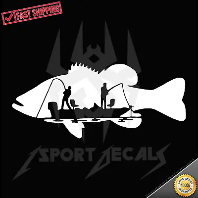 $6.79 • Buy Bass Fish Fishing Angler Fisherman V2 Car Boat Peel & Stick Vinyl Decal Sticker