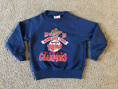 VTG Minnesota Twins 1987 World Champions Infant Toddler Sweatshirt - Size S / 4 • $25