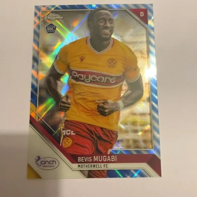 £12 • Buy Bevis Mugabi Topps Chrome SPFL Motherwell FC  Blue Parallel Card 053/125