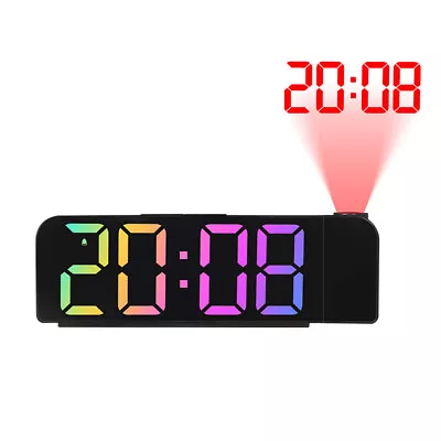 8'' Digital LED Clock Projector Temperature Time Alarm Clock Projection USB • $13.99