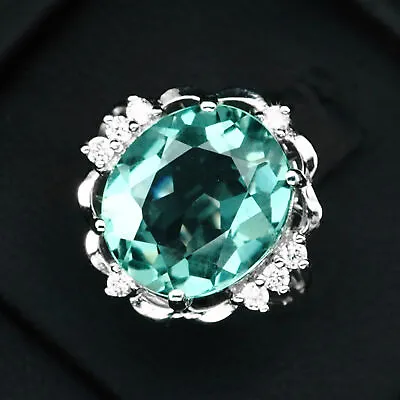 Charming Aquamarine Blue 5.90 Ct. 925 Sterling Silver Handmade Ring Jewelry Gift • $24.99