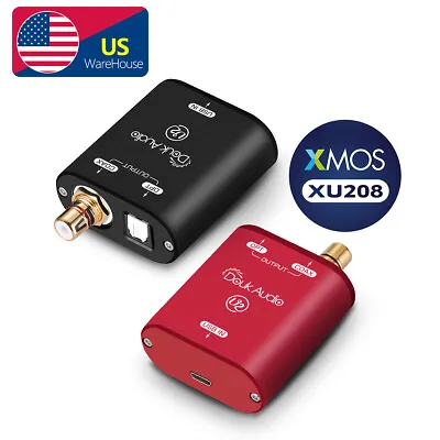 Mini XMOS XU208 USB Converter Digital Interface TOSLINK COAX Adapter DSD 192KHz • $54.99