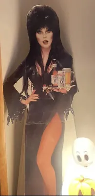 👻 Vintage Elvira Halloween Cardboard Cut Out Coors Light Floor Display 🍺 • $175