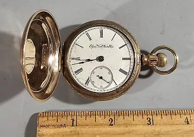 Vintage Elgin Nat'l Watch Co. Gold Filled Hunter Case Pocket Watch • $75
