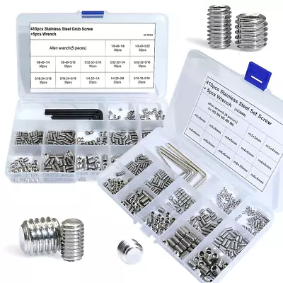 830Pcs Metric + Standard SAE Allen Head Socket Hex Grub Screw Set Assortment Kit • $40