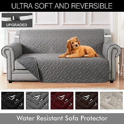 £2.99 • Buy Sofa Slip Covers Quilted Throw Reversible Washable Pet Protector Couch Cover