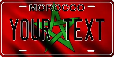 Morocco Flag Wave License Plate Personalized Custom Auto Bike Motorcycle Tag • $18.40