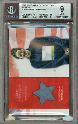 2012 Topps U.S. Olympic Team Relics Missy Franklin BGS 9 #ORMF Rare 10 Sub Too • $49.11