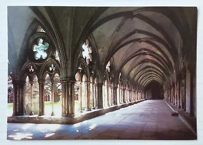 ENGLAND POSTCARD Salisbury Cathedral The Cloisters Walk Wiltshire J Arthur Dixon • £2.62