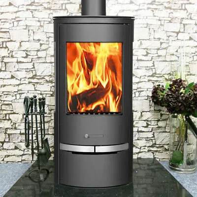 Wood Burning Stove Multi -Fuel 3 Sided Contemporary Curved Orion Vision • £1399.99