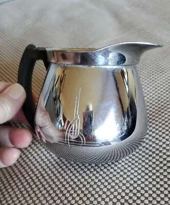 Vintage 1950s Metal Sunbeam Stainless Steel Chrome Creamer 3.5  Tall • $11.90