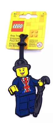 LEGO London Lester Bag Luggage Tag Bowler Hat Man Union Jack Waistcoat NEW • £7.99