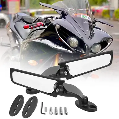 Side Mirrors Fit For Yamaha YZF R1 R3 R6 Rearview Wind Wing Mirror Adjustable • $24.99