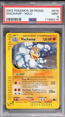 £82 • Buy Pokemon TCG 2003 Machamp Skyridge E-Series Holo Rare H15/H32 PSA 9 Mint