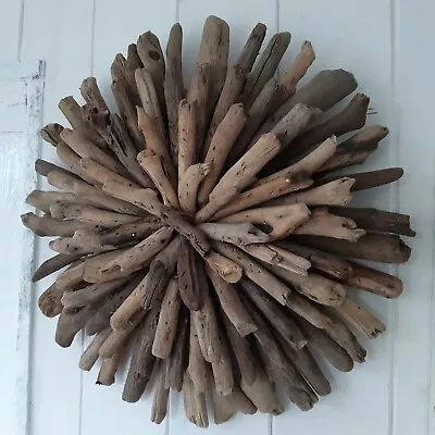 £24.95 • Buy Driftwood Wall Art Hanging Nautical Decoration Ornament Sculpture, Round 33cm