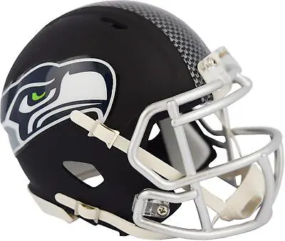 Riddell Seahawks Black Matte Alternate Speed Mini Football Helmet • $39.99