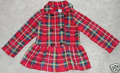 Jacket Plaid Fleece Mack & Co Girls Red Blue Coat NEW 6 • $35.95