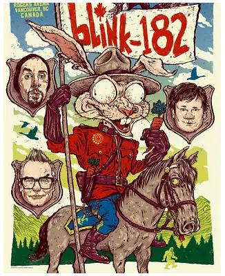 Blink 182 Concert/ Tour Poster Vancouver Canada  6/27/2023 SIGNED Artist Proof • $140