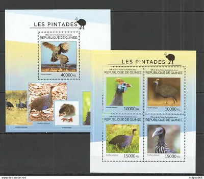 St699 2014 Guinea Birds Fauna Fowls Kb+bl Mnh Stamps • £2.41