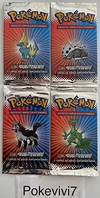 X1 Booster RUBY & SAPPHIRE / RUBY ZAFIRO Block EX Spanish & Sealed 5 Cards NEW • $19.15