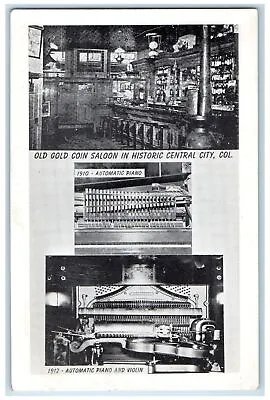 Old Gold Coin Saloon Automatic Piano Violin Central City CO Multiview Postcard • $14.98