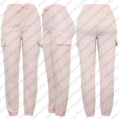 New Ladies Cargo Combat Stretch Casual Trousers Womens Slim Fit Sport Jogger • £9.99