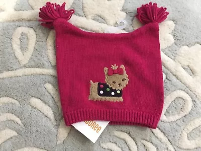 NEW Gymboree Pups & And Kisses Yorkie Dog Pom Pom Sweater Hat 12 24 Months • $12.55