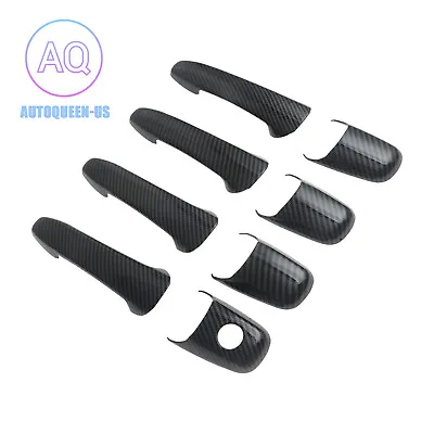 Carbon Fiber Style Door Handle Cover Trim For Mazda 3 2004-2009 Mazda 6 2002-08 • $14.49