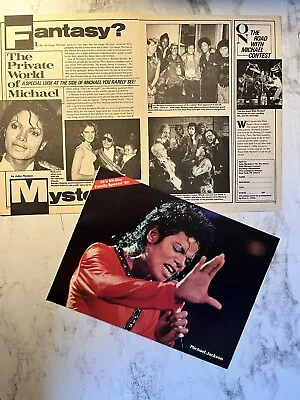 Michael Jackson Pinup & Clipping From 80’s Teen Magazine. • $5.50