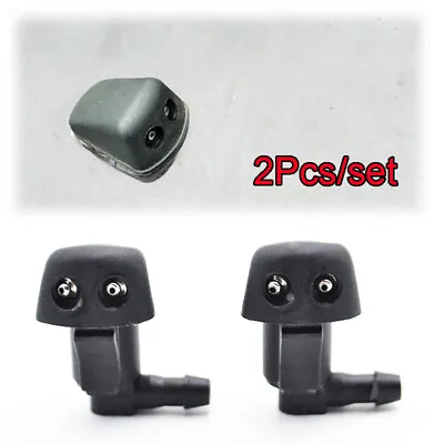 Pair Front Wiper Washer Nozzle Jet For Mazda 3 02-08 5 06-10 3 03-09 ABS Plastic • $7.59