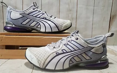 PUMA Voltaic 4 Fade Running Shoes White/Purple/Gray 186815 03 Women Size 9 M • $35