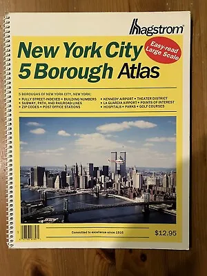 Hagstrom New York City 5 Borough NYC Atlas Maps 1998 Excellent • $24