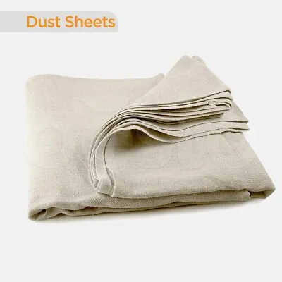 9x12ft 100% Cotton Twill Large Dust Sheet DIY Professional Decorating Cover • £13.25