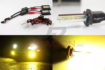 H3 3000K Gold Yellow 35W Slim AC Ballast HID Conversion Kit Xenon Bulb • $45.59