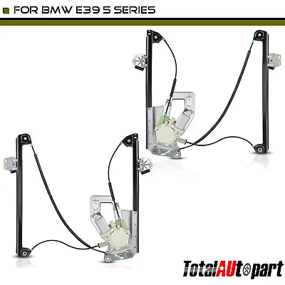 2x Power Window Regulator W/Motor For BMW E39 525i 528i 530i 540i M5 Front Side • $115.20