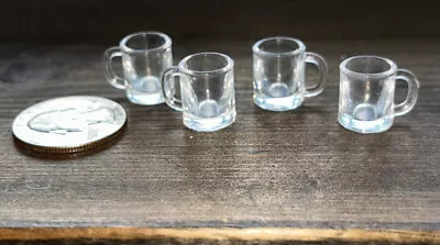 4 Dollhouse Miniature Plastic Drink Wine Cup Glass Fruit Jam Cake Milk Coffee • $1.99