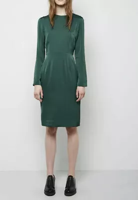 £70 • Buy ACNE STUDIOS Noble Green Silk Dress 38 Net A Porter The Outnet