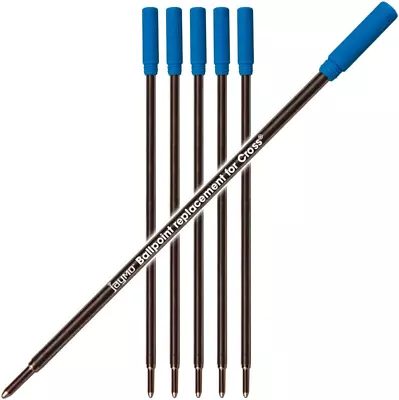 6 - Blue Cross Compatible Ballpoint Pen Refills. Smooth Writing German Ink  • $11.48