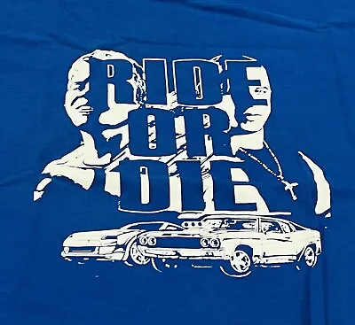Fast And Furious Blue T Shirt Medium Paul Walker  Vin Diesel Ride Or Die • $19.95