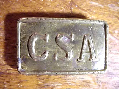 Authentic CIVIL WAR CSA Confederate 1 3/4 X 3 Inch BELT BUCKLE • $1439