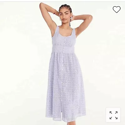 NWT J.crew Button-front Eyelet DressItem BH290 Size Sz 6 • $49.99