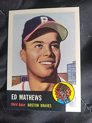 1953 Topps Ed Matthews Boston Braves #37 Baseball Card Vintage HOF  1991 Topps  • $1