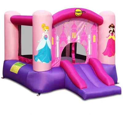 £265 • Buy Pink Princess Kids Bouncy Castle With Slide Basketball Hoop & Electronic Blower