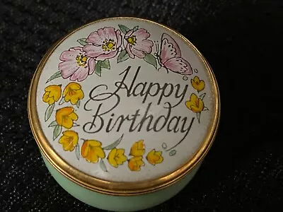 $37.49 • Buy Crummles Enamels Trinket Box  HAPPY BIRTHDAY  ~  1  Round
