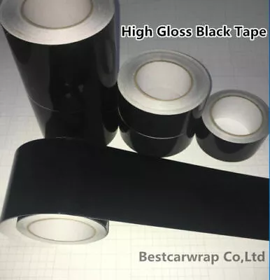 Useful Black Glossy Vinyl Gloss Film Wrap Tape Sticker For Car Home Furniture • $20.23